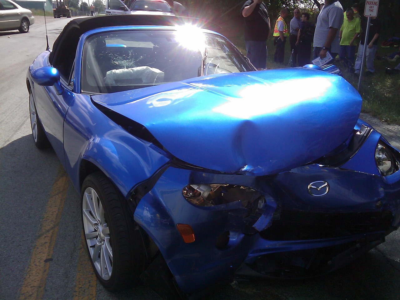 damaged car